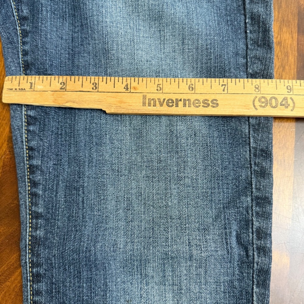 Lucky Brand Lody Crop Jeans Womens Size 4 27 Blue Denim 7WD1033 Dungarees 30x21 - Picture 9 of 11
